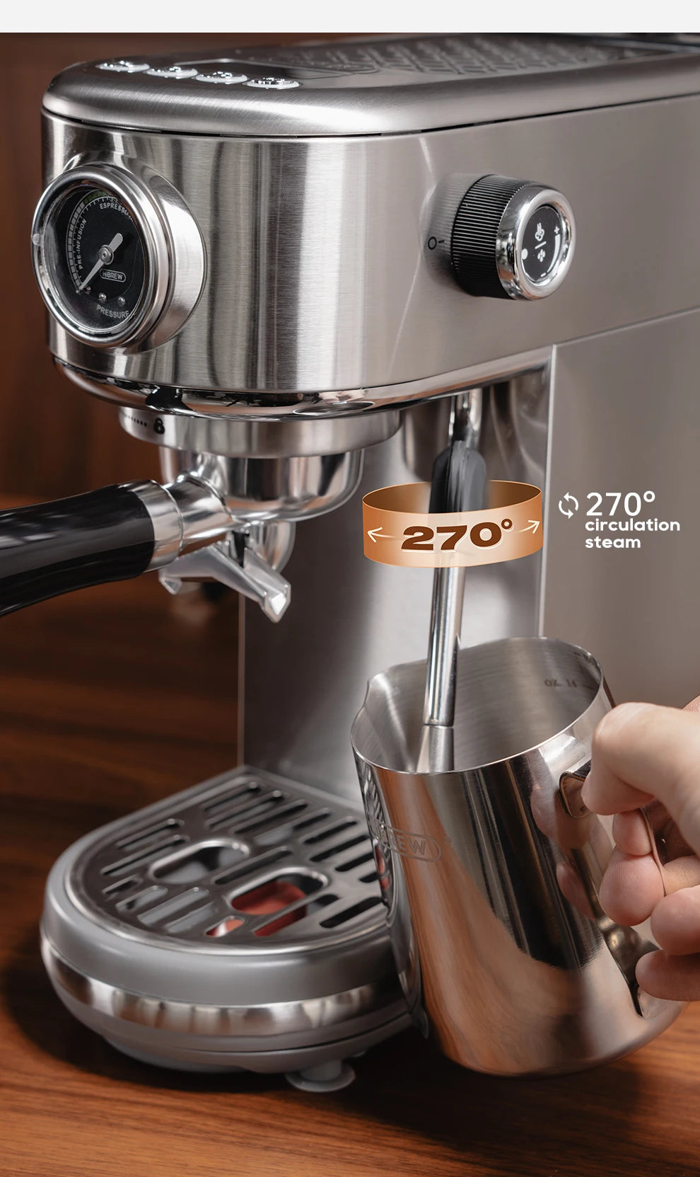 New Yorker Black Coffee Semi Automatic Espresso Coffee Machine - Ethnika-Time