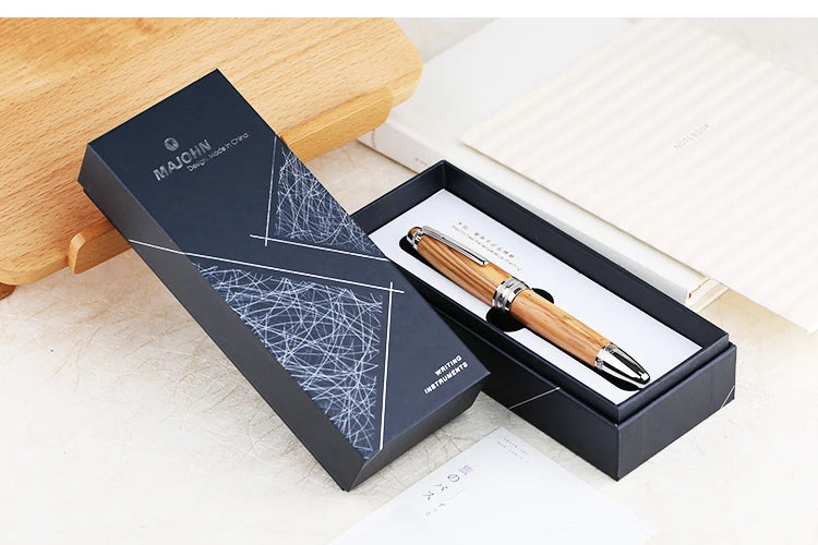Heritage Olive Fountain Pen Handmade Olive Wood Gold-Plated Nib - Ethnika-Time
