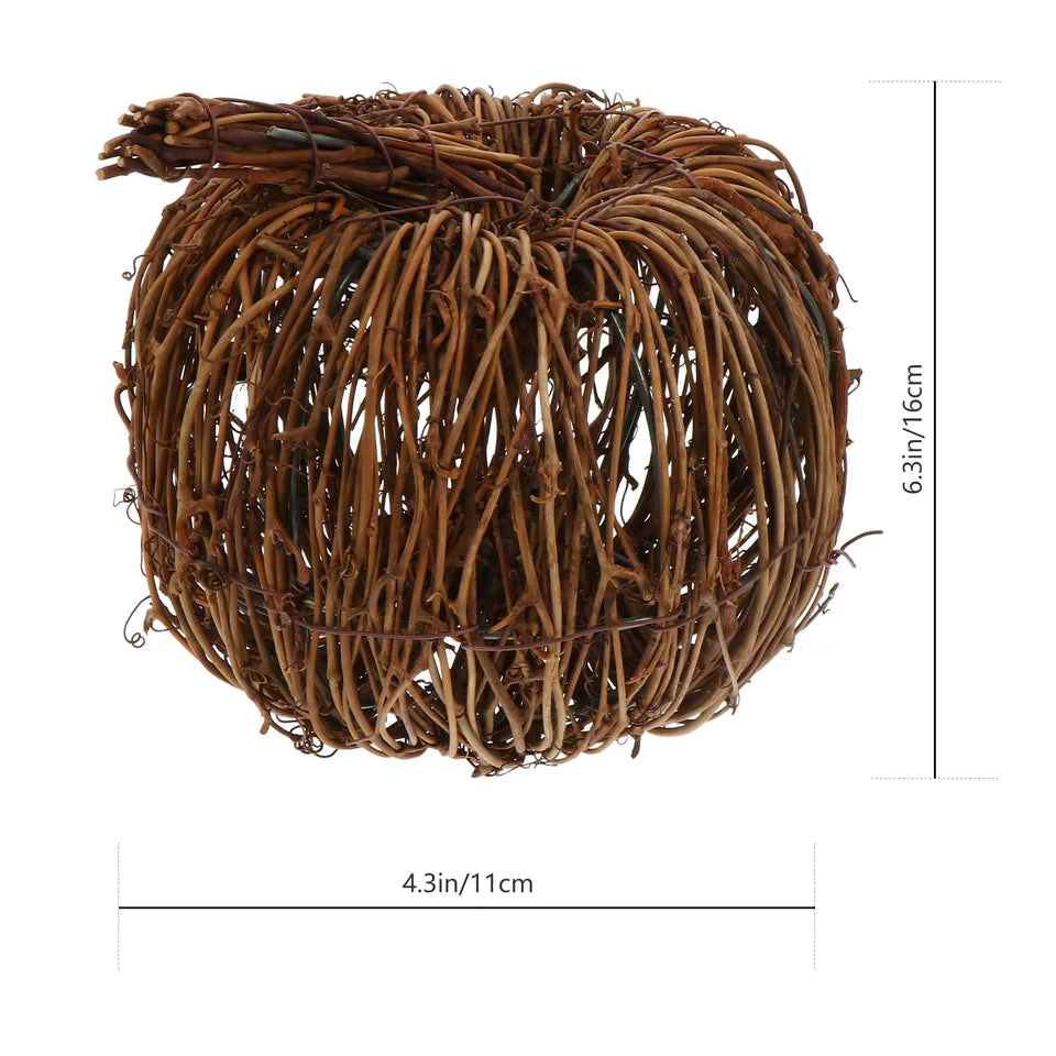 Rustic Rattan Pumpkin Halloween Autumn Thanksgiving - Ethnika-Time