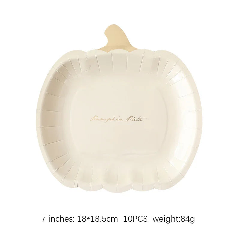 Autumn Pumpkin Party Halloween Thanksgiving Disposable Tableware - Ethnika Time