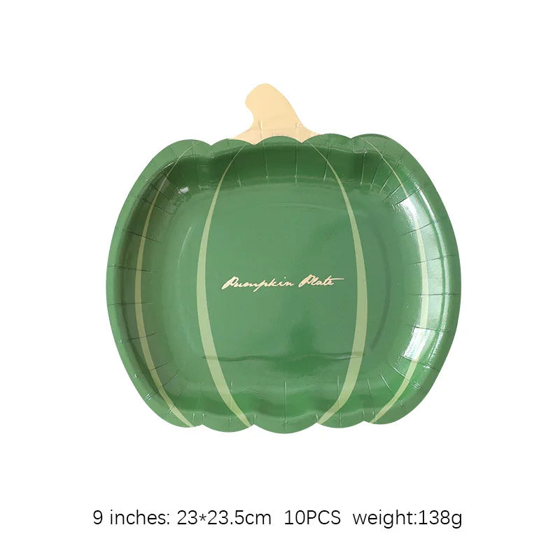 Autumn Pumpkin Party Halloween Thanksgiving Disposable Tableware - Ethnika Time