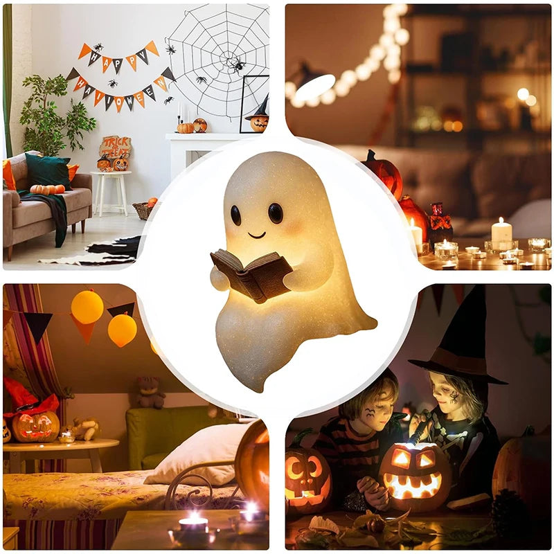Bookish Boo Ghost Lamp Halloween - Ethnika-Time