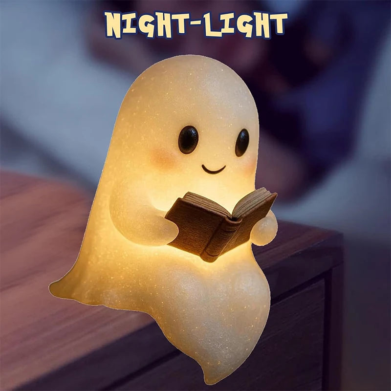 Bookish Boo Ghost Lamp Halloween - Ethnika-Time