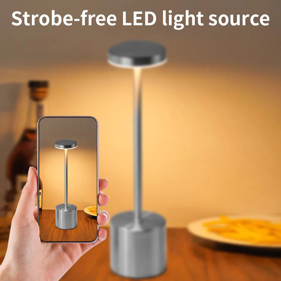 Elegant Touch Sensor Table Rechargeable Lamp - Ethnika-Time