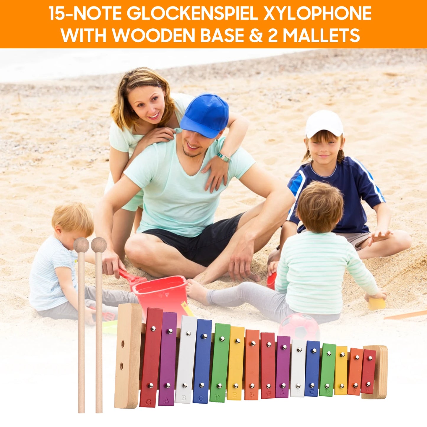 Gloxy Wooden Glockenspiel Xylophone - Ethnika-Time