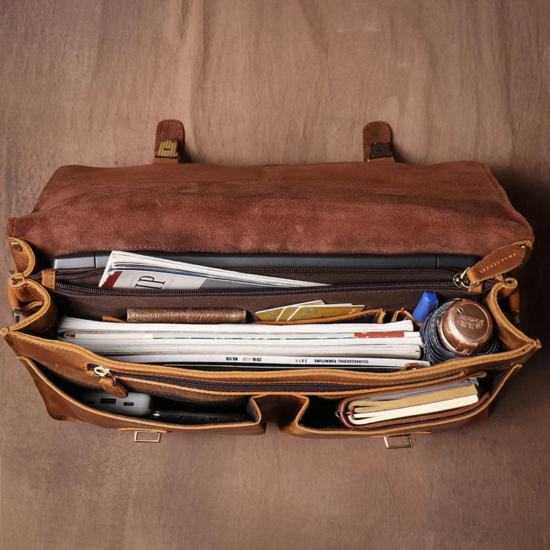 Professor's Leather Suitcase - Ethnika-Time