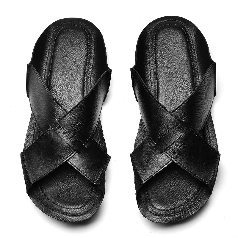 Lazy Leather Slippers - Etnika-Time