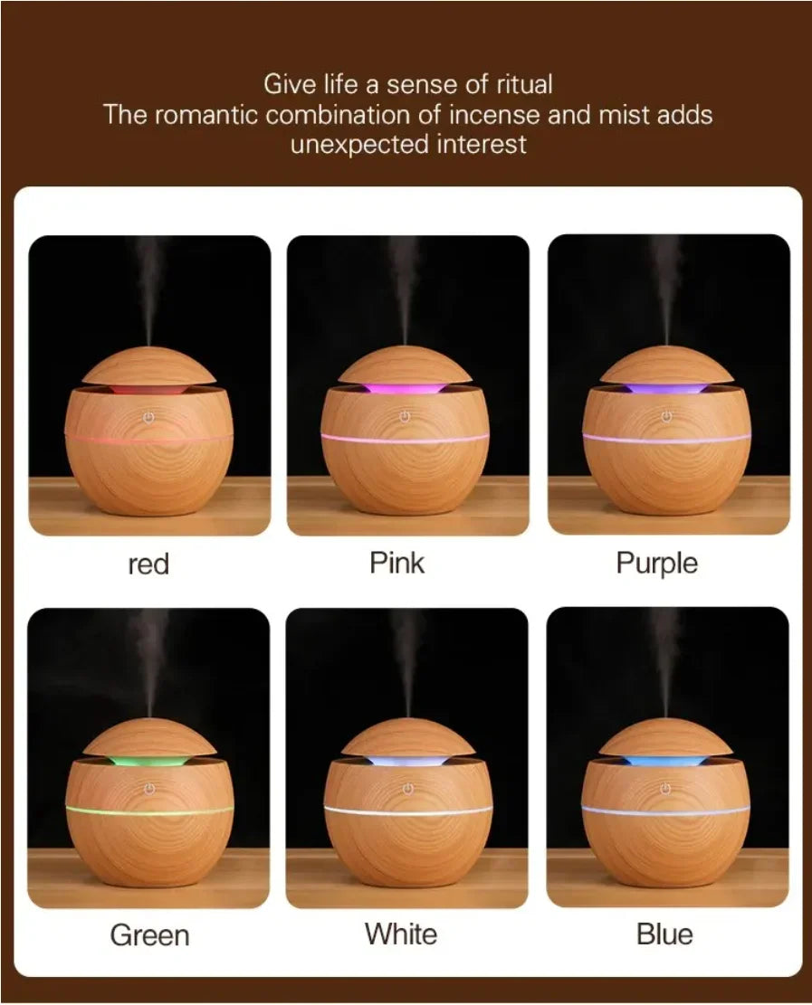 Aroma Haven Wooden Essential Aroma Oil Diffuser - Ethnika-Time