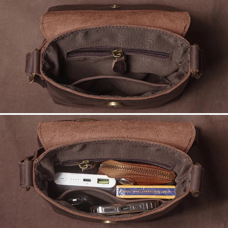 Accountant Leather Shoulder Bag - Ethnika-Time