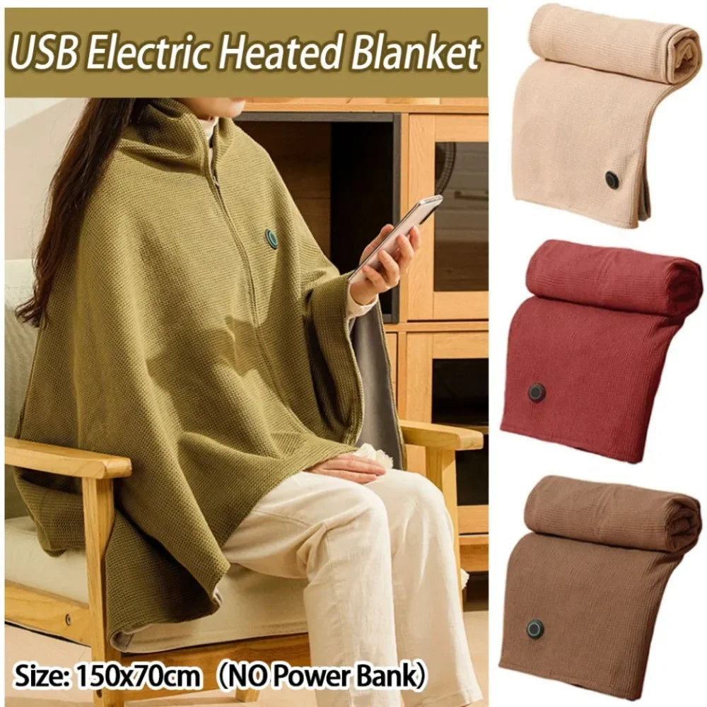 Cozy Heat Shawl Wearable USB Blanket - Ethnika-Time
