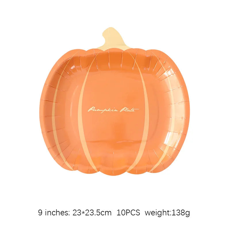 Autumn Pumpkin Party Halloween Thanksgiving Disposable Tableware - Ethnika Time