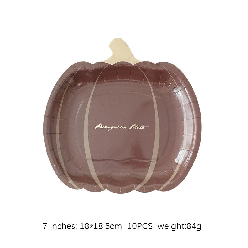 Autumn Pumpkin Party Halloween Thanksgiving Disposable Tableware - Ethnika Time