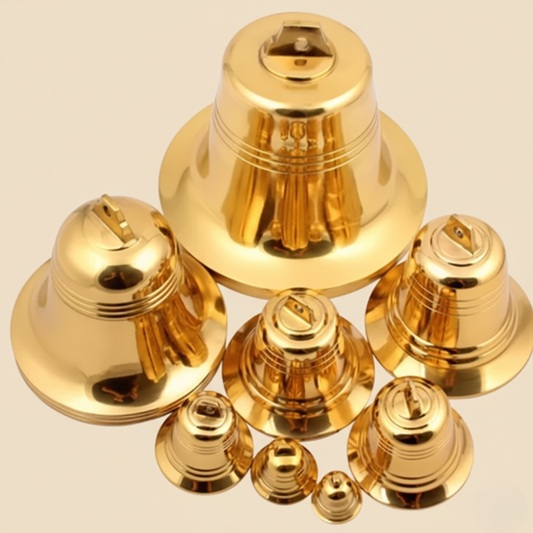 Classic Christmas Large Golden Bells - Ethnika-Time