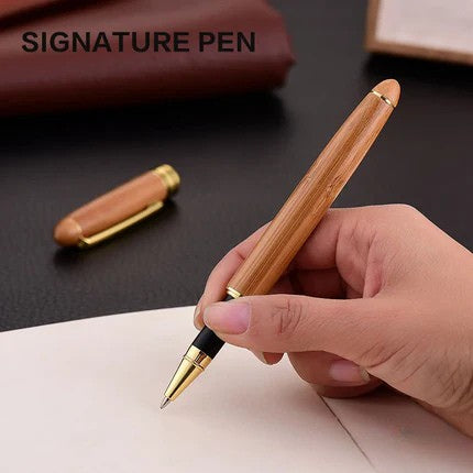 Timber Script Wooden Fountain Pen - Ethnika-Time