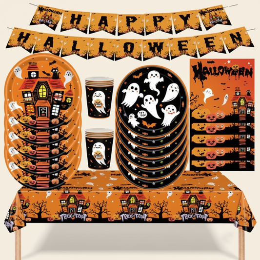 Haunted Kit Halloween Disposable Tableware - Ethnika-Time