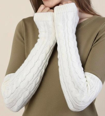 Winter Charm Long Woolen Fingerless Gloves - Ethnika-Time