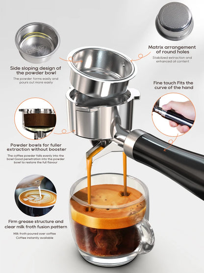 New Yorker Black Coffee Semi Automatic Espresso Coffee Machine - Ethnika-Time
