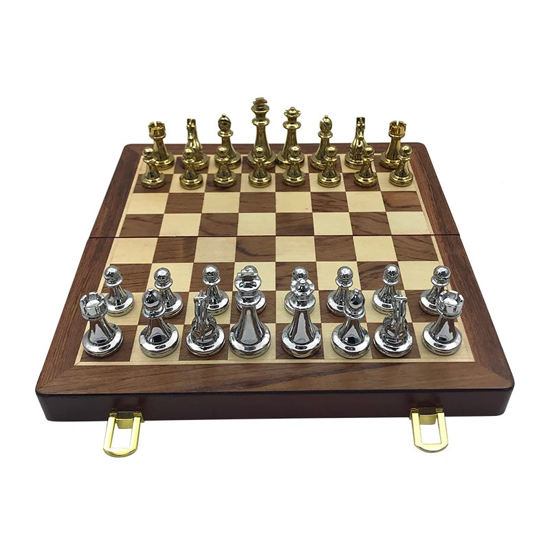 Elegant Wooden Folding Chess Set - Ethnika-Time