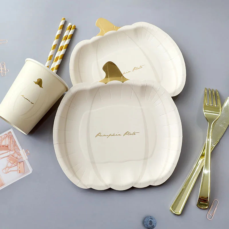 Autumn Pumpkin Party Halloween Thanksgiving Disposable Tableware - Ethnika Time