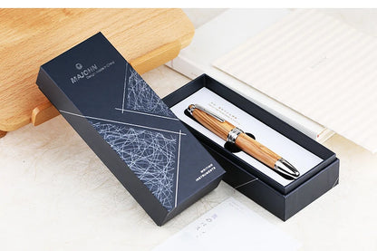 Heritage Olive Fountain Pen Handmade Olive Wood Gold-Plated Nib - Ethnika-Time