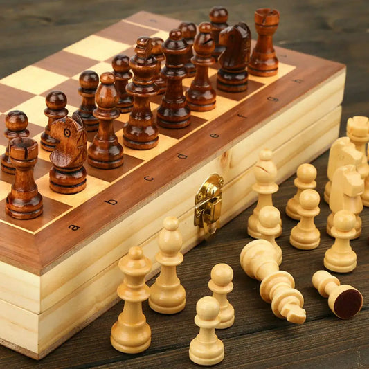 Magnetic Wooden Chess Set - Ethnika-Time