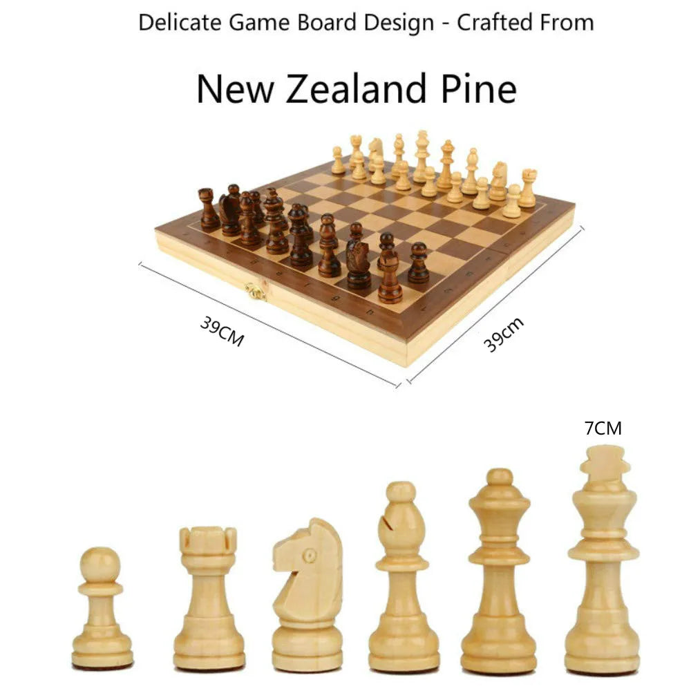 Magnetic Wooden Chess Set - Ethnika-Time