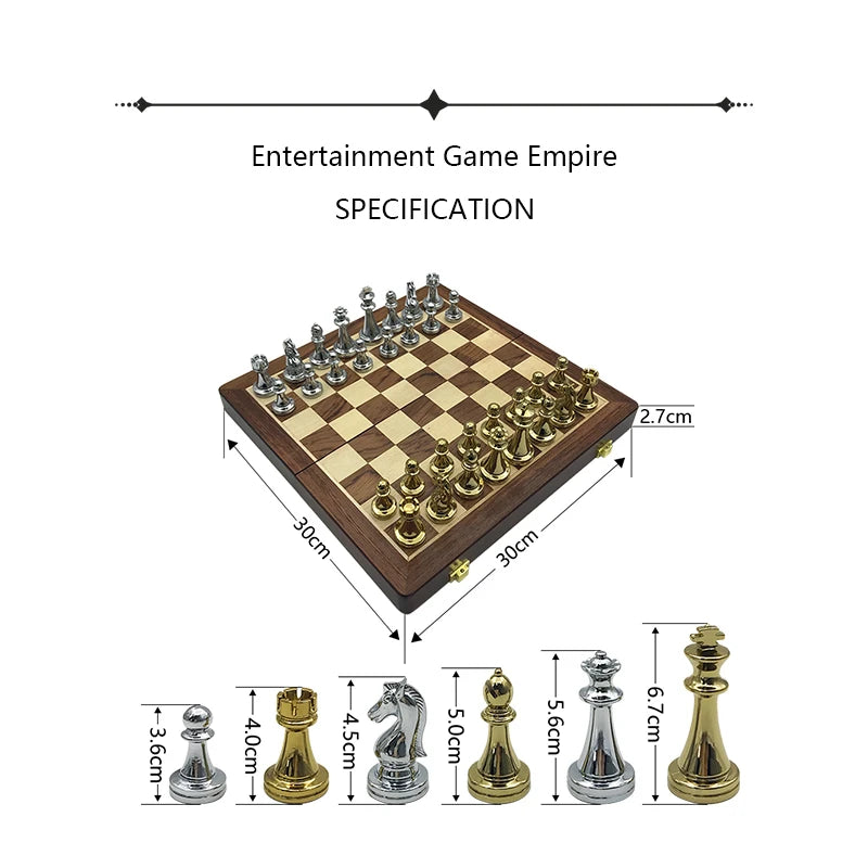 Elegant Wooden Folding Chess Set - Ethnika-Time