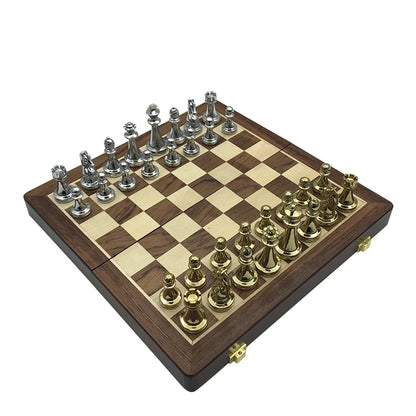 Elegant Wooden Folding Chess Set - Ethnika-Time