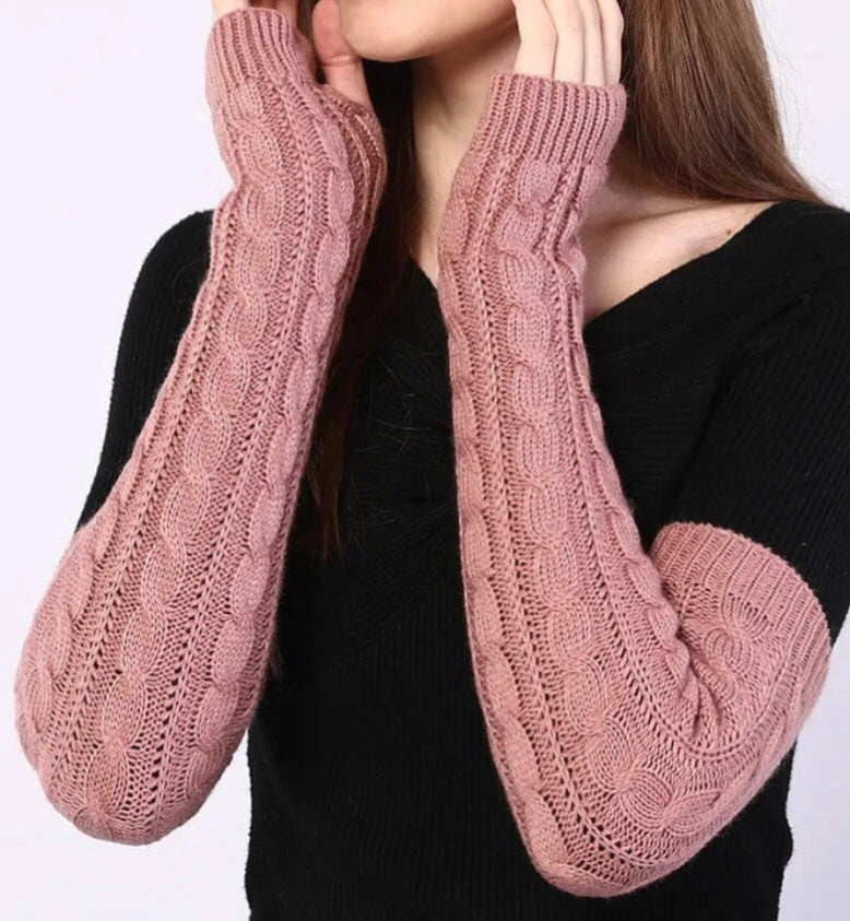Winter Charm Long Woolen Fingerless Gloves - Ethnika-Time