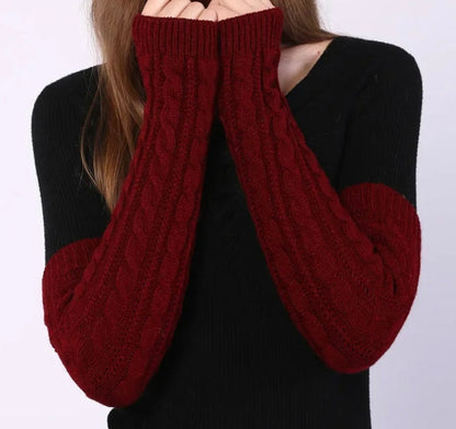 Winter Charm Long Woolen Fingerless Gloves - Ethnika-Time