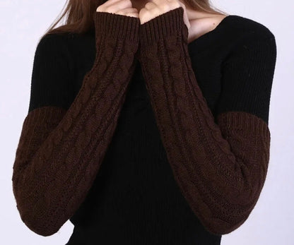 Winter Charm Long Woolen Fingerless Gloves - Ethnika-Time
