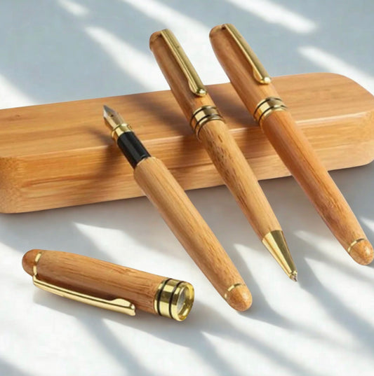 Timber Script Wooden Fountain Pen - Ethnika-Time