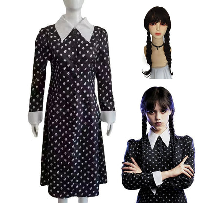 Wednesday Adams Fancy Dress Costume Halloween - Ethnika-Time