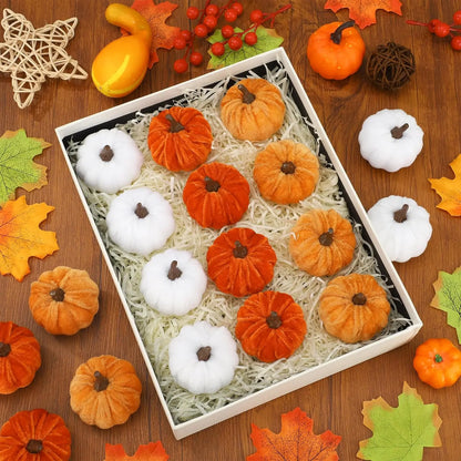 Velvet Pumpkin Set Halloween Autumn Thanksgiving - Ethnika-Time