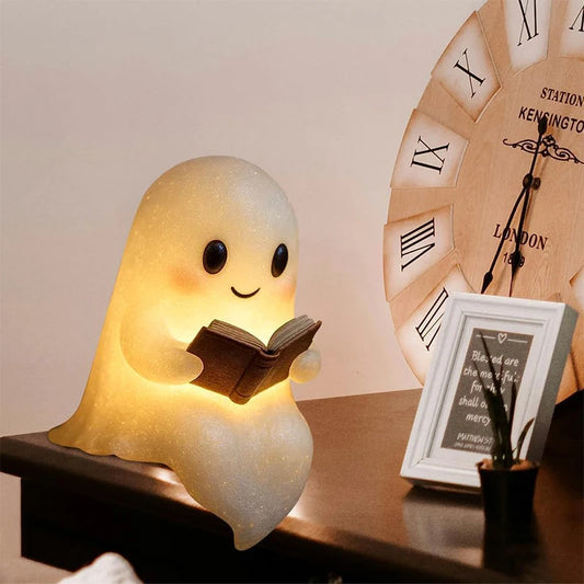 Bookish Boo Ghost Lamp Halloween - Ethnika-Time