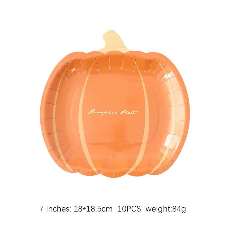 Autumn Pumpkin Party Halloween Thanksgiving Disposable Tableware - Ethnika Time