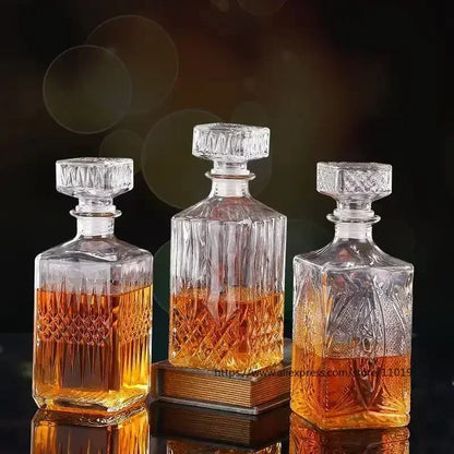 Classic Whiskey Glass Bottle Bar 1000ml - Ethnika-Time