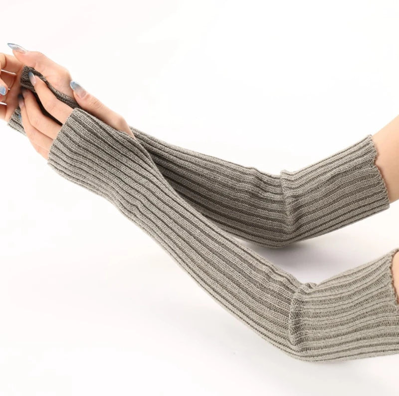 Velvet Shadow Gloves Halloween Gothic Long Fingerless Gloves - Ethnika-Time