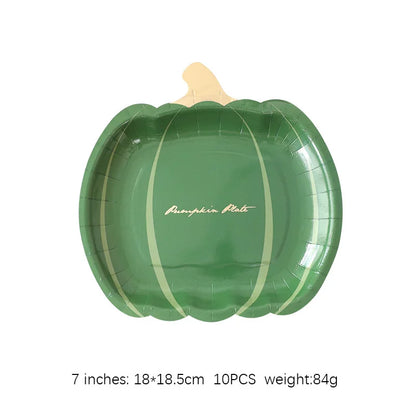 Autumn Pumpkin Party Halloween Thanksgiving Disposable Tableware - Ethnika Time