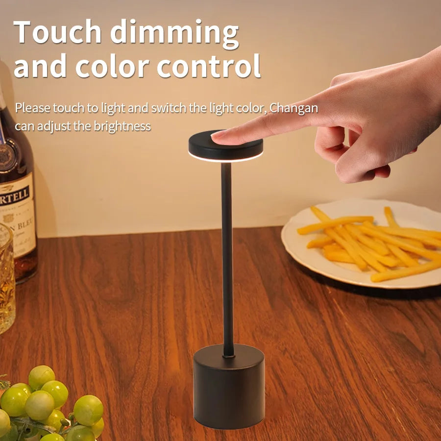 Elegant Touch Sensor Table Rechargeable Lamp - Ethnika-Time