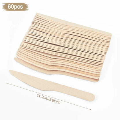 Nature’s Touch Party Disposable Wooden Tableware - Ethnika-Time