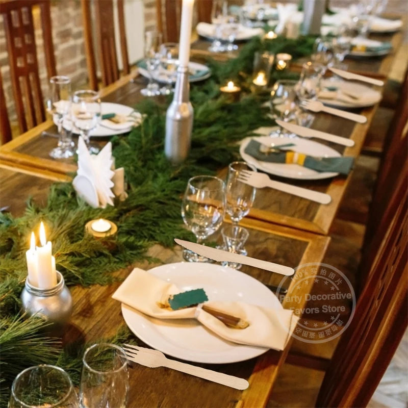 Nature’s Touch Party Disposable Wooden Tableware - Ethnika-Time