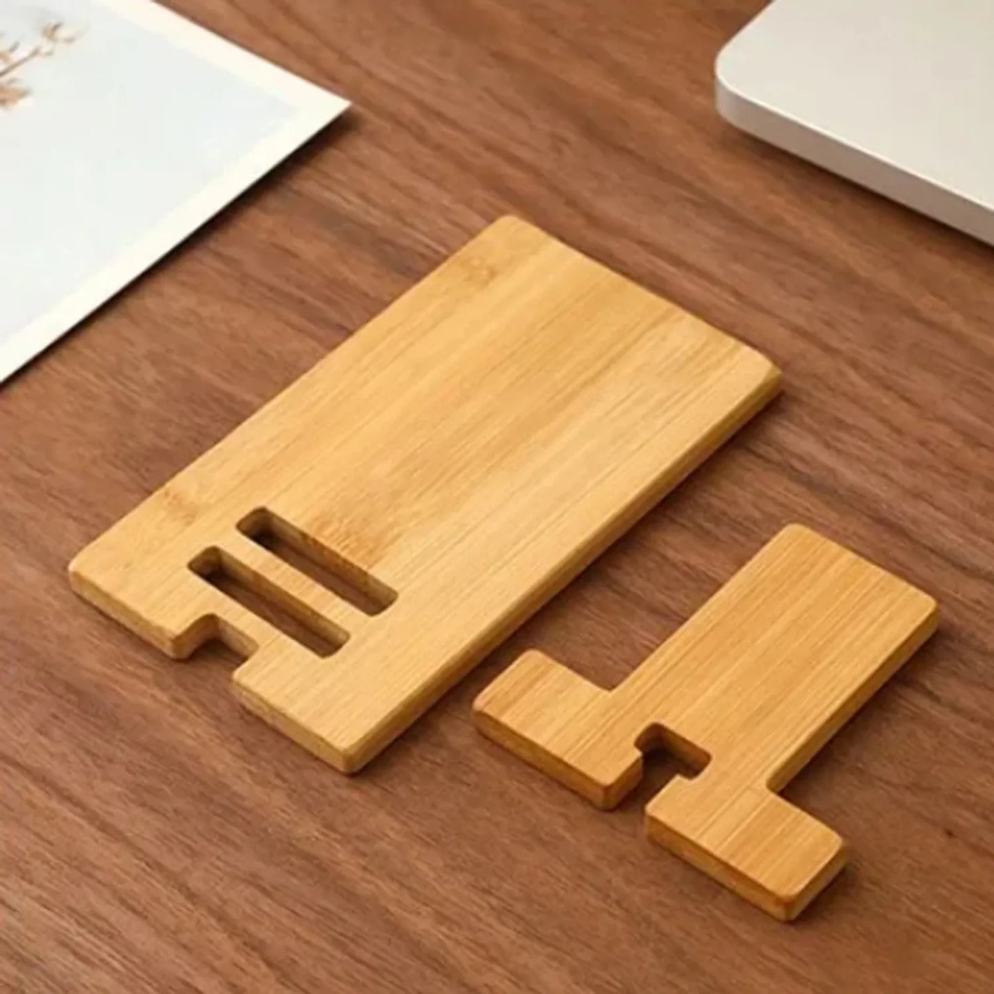 Lazy Bamboo Wooden Phone Holder - Ethnika-Time