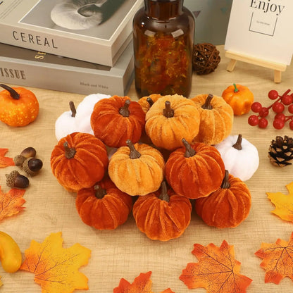 Velvet Pumpkin Set Halloween Autumn Thanksgiving - Ethnika-Time