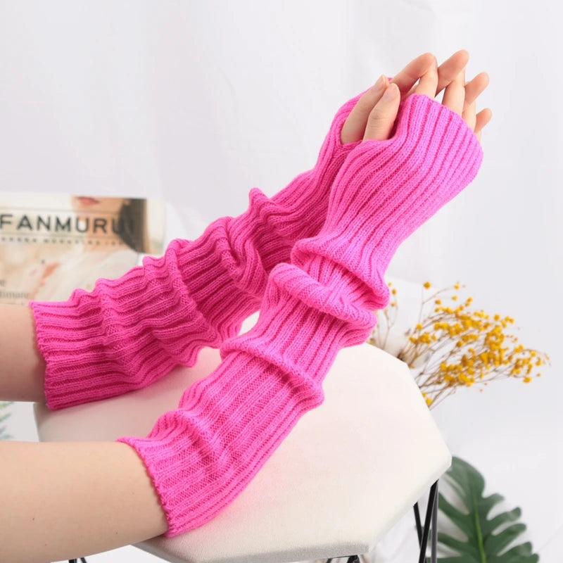 Velvet Shadow Gloves Halloween Gothic Long Fingerless Gloves - Ethnika-Time