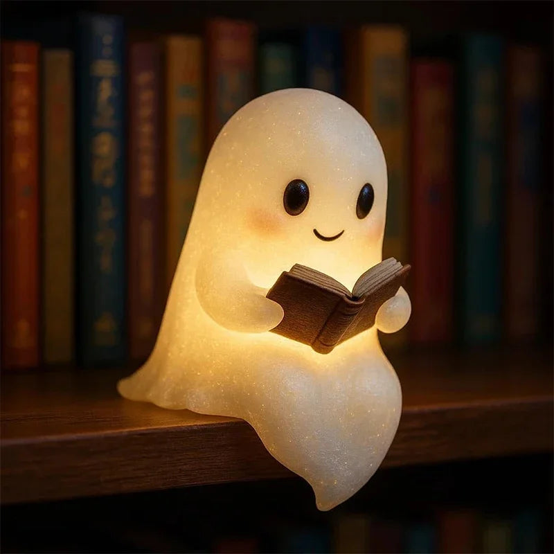 Bookish Boo Ghost Lamp Halloween - Ethnika-Time
