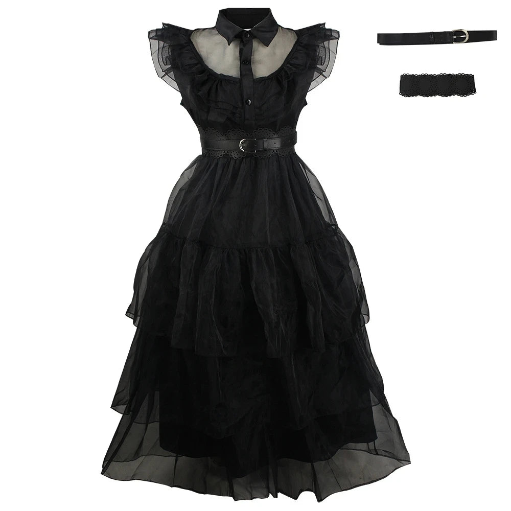 Wednesday Adams Fancy Dress Costume Halloween - Ethnika-Time
