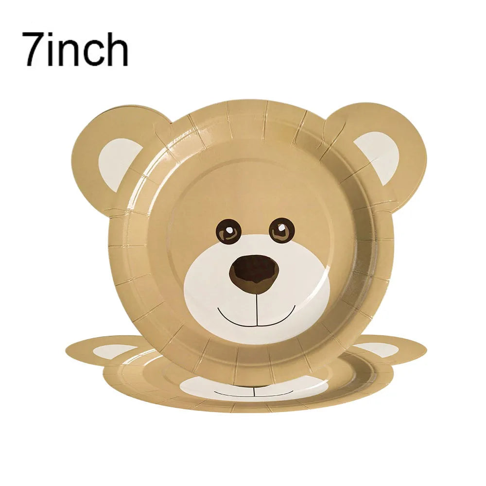 Little Bear Party Birthday Disposable Tableware – Ethnika-Time