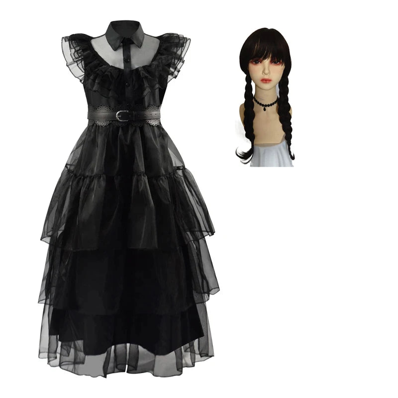 Wednesday Adams Fancy Dress Costume Halloween - Ethnika-Time