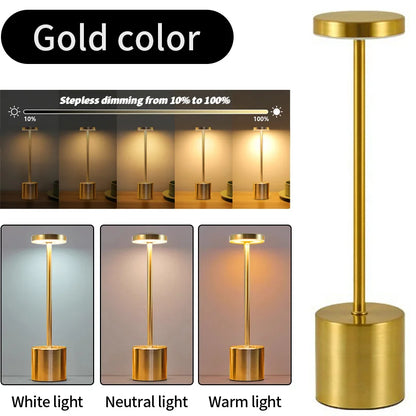Elegant Touch Sensor Table Rechargeable Lamp - Ethnika-Time